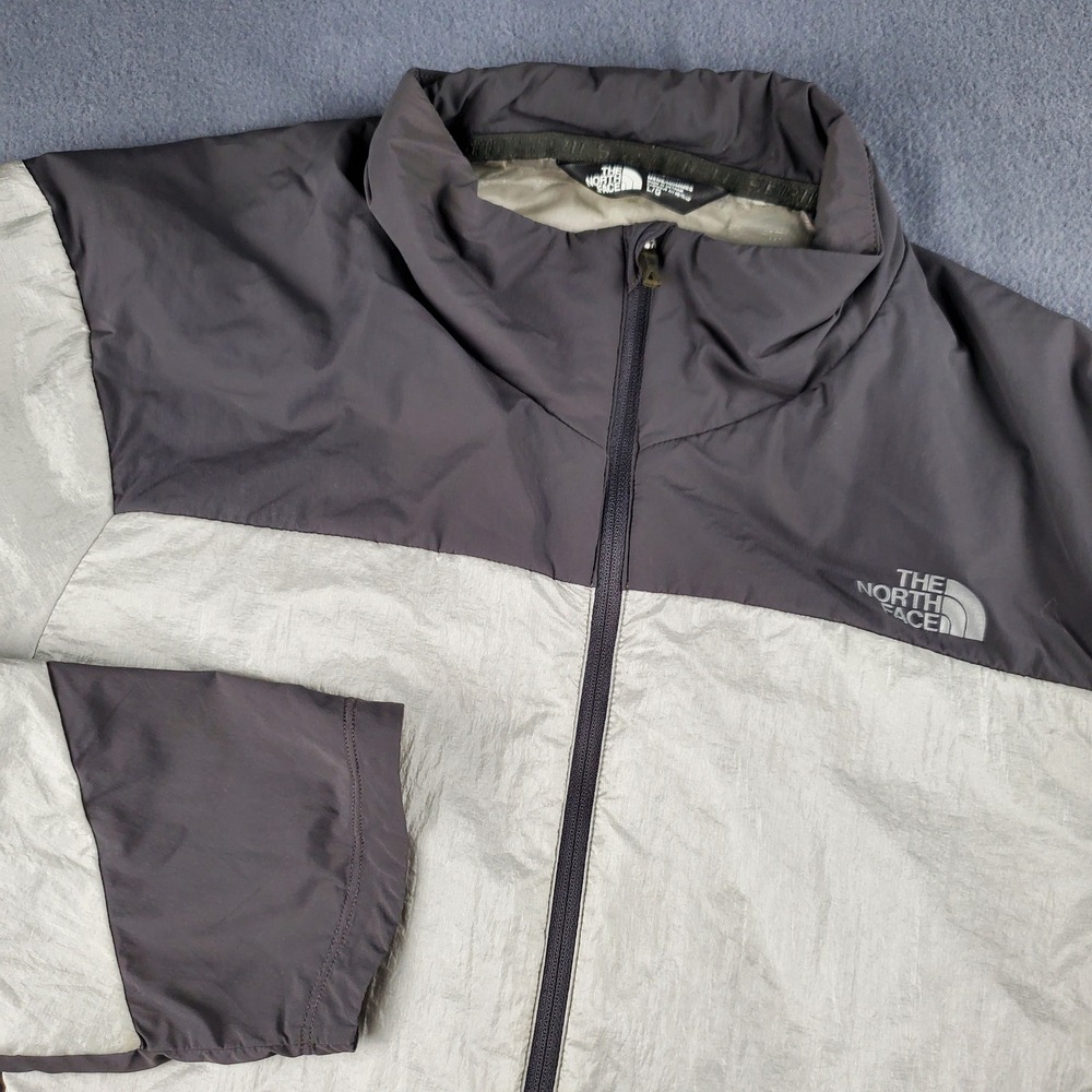 The North Face centric Windbreaker Jacket Lightweight Full Zip Gray Size L